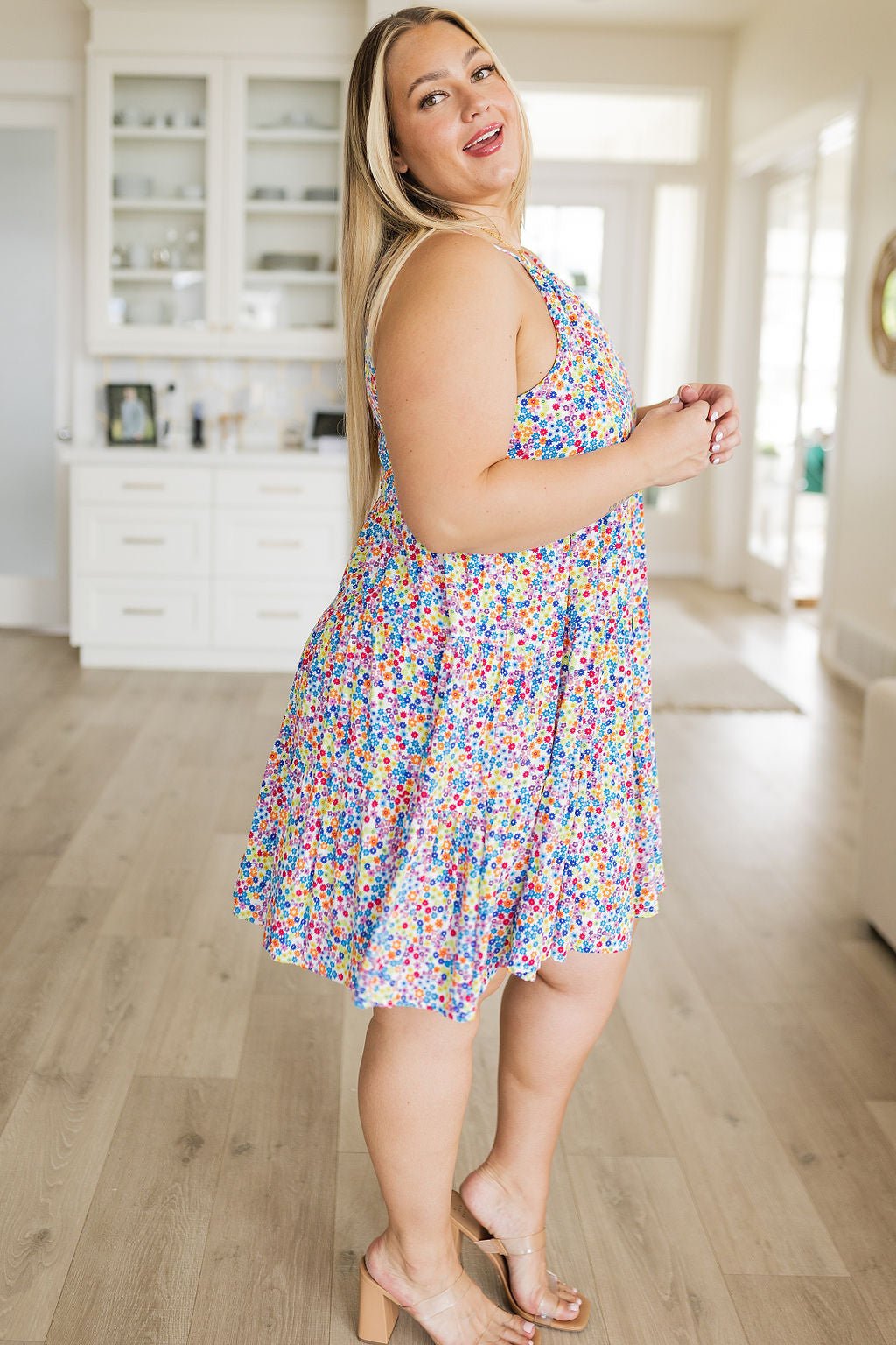 Afternoon Sun Floral Dress - PEONIES & LIME