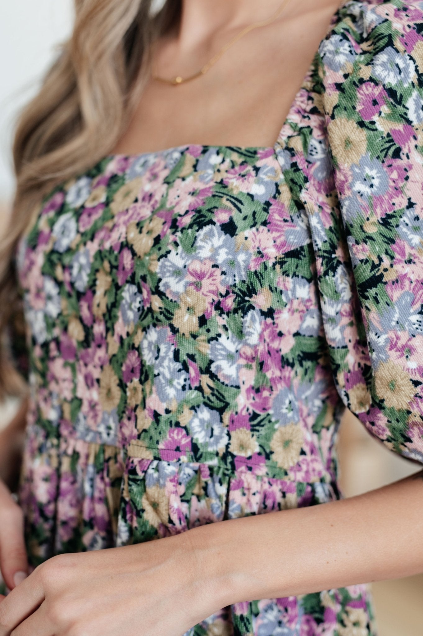 Callee Floral Dress - PEONIES & LIME