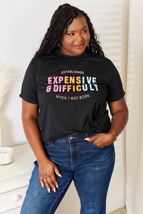 Expensive Graphic T-shirt - PEONIES & LIME