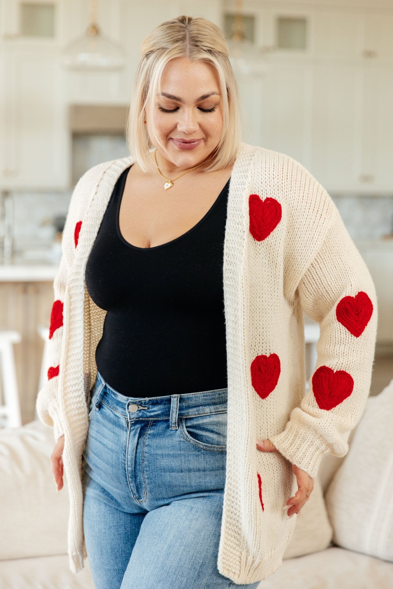 Heart Eyes Cardigan - PEONIES & LIME