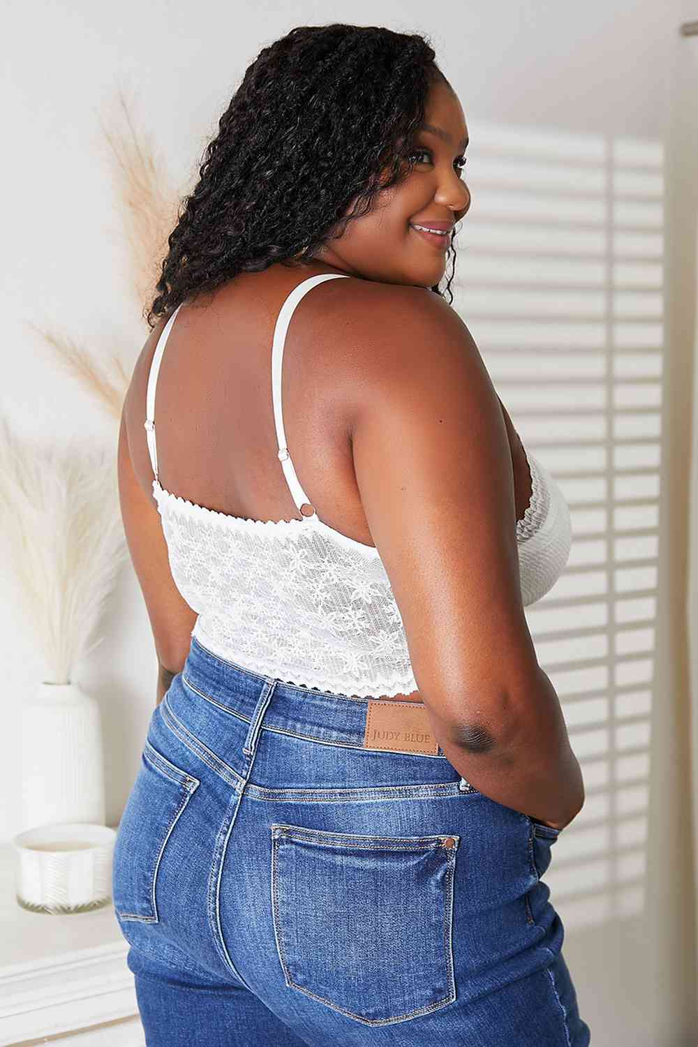 Skye Lace Bralette - PEONIES & LIME