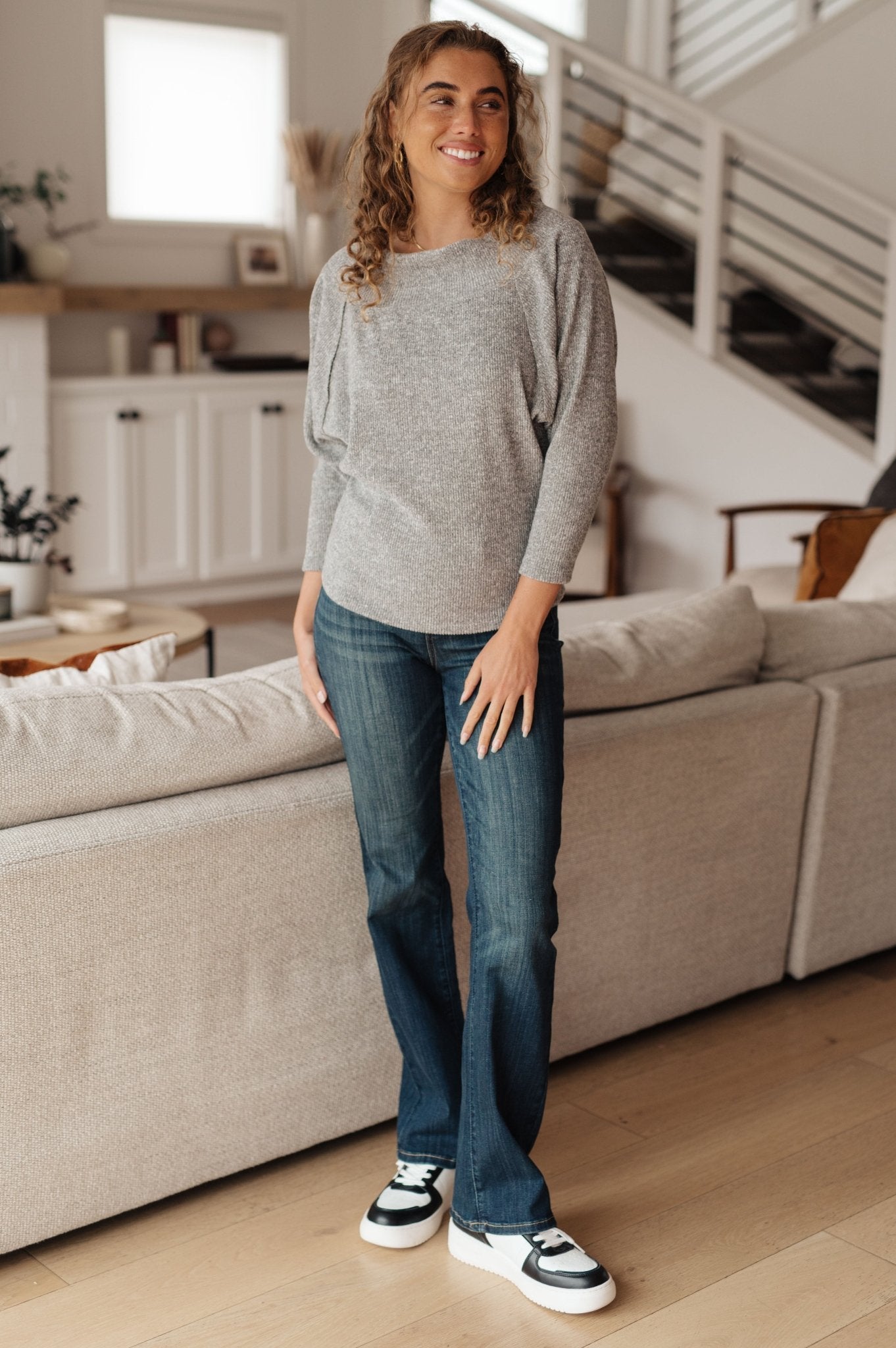 Stuck On You Long Sleeve Top - PEONIES & LIME