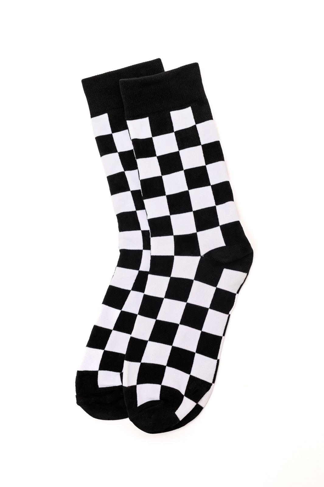 Sweet Socks Checkerboard - PEONIES & LIME