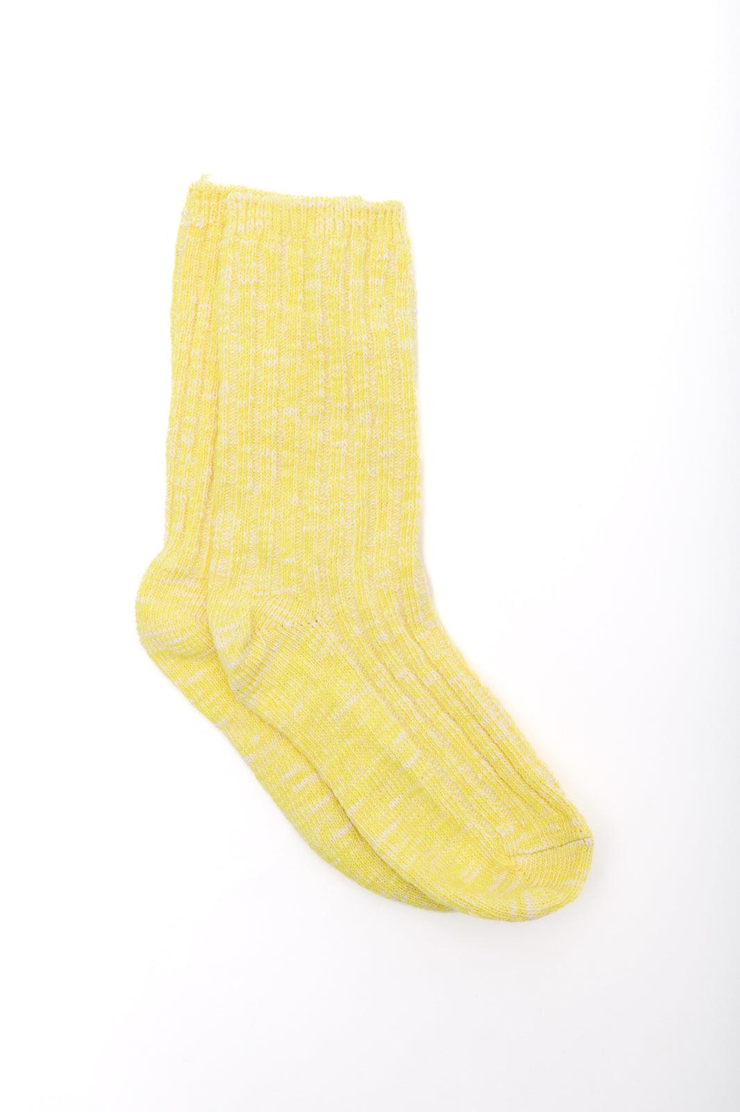 Sweet Socks Heathered Scrunch Socks - PEONIES & LIME