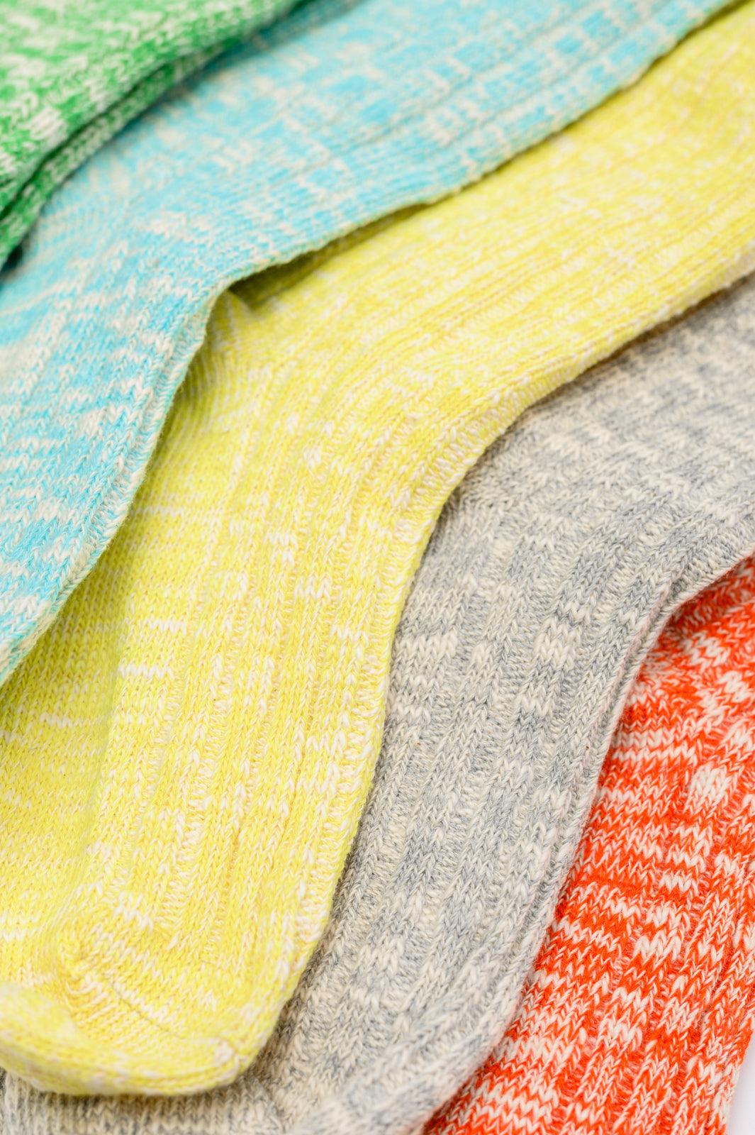 Sweet Socks Heathered Scrunch Socks - PEONIES & LIME