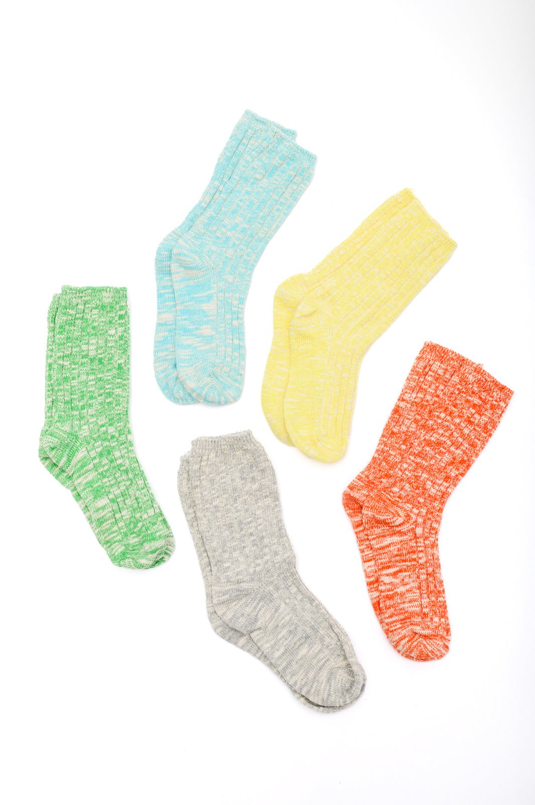 Sweet Socks Heathered Scrunch Socks - PEONIES & LIME