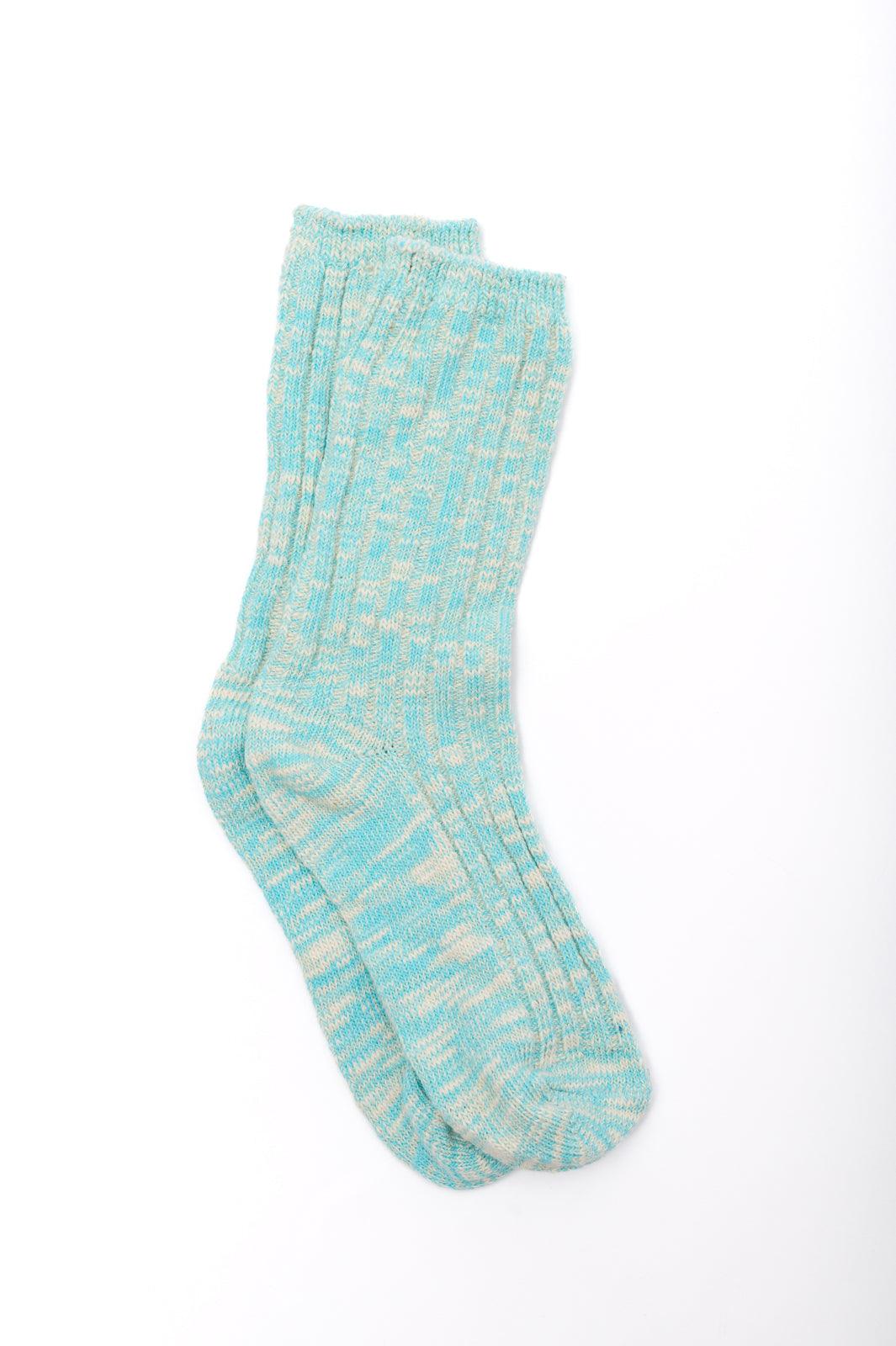 Sweet Socks Heathered Scrunch Socks - PEONIES & LIME