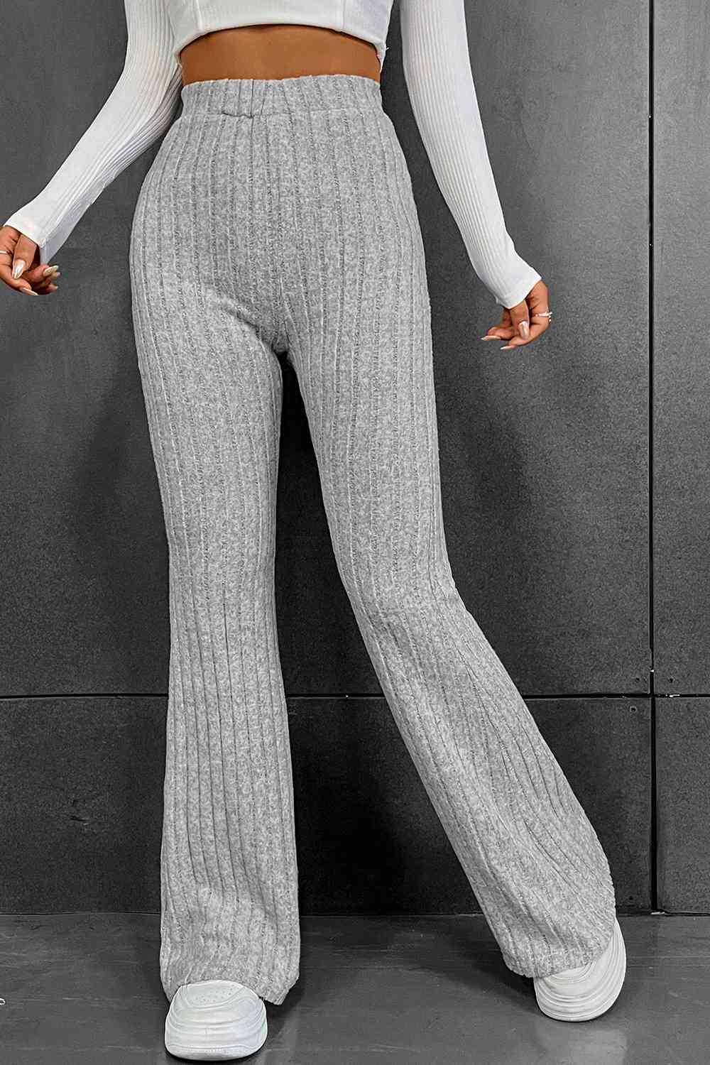 The Brielle Ribbed Long Pants - PEONIES & LIME