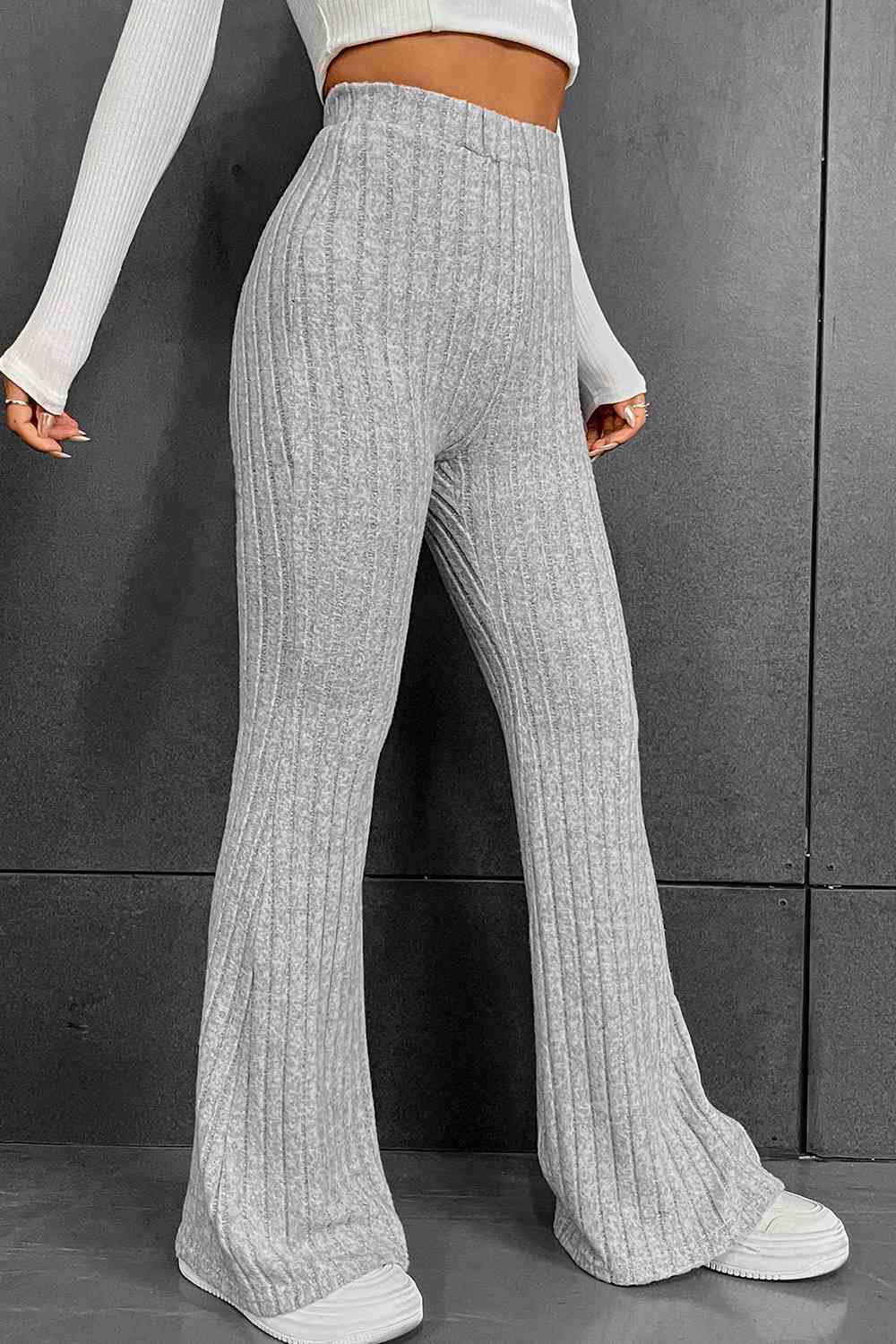 The Brielle Ribbed Long Pants - PEONIES & LIME