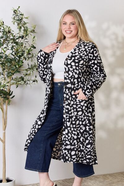 The Chasity Animal Print Button Up Cardigan - PEONIES & LIME