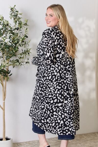 The Chasity Animal Print Button Up Cardigan - PEONIES & LIME