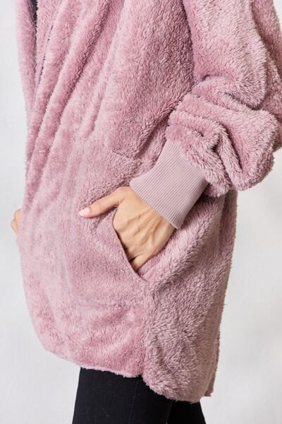 The Chrishelle Faux Fur Hooded Jacket - PEONIES & LIME