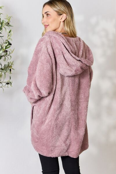 The Chrishelle Faux Fur Hooded Jacket - PEONIES & LIME
