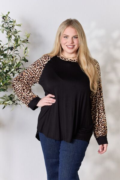 The Darla Leopard Long Sleeve T-Shirt - PEONIES & LIME
