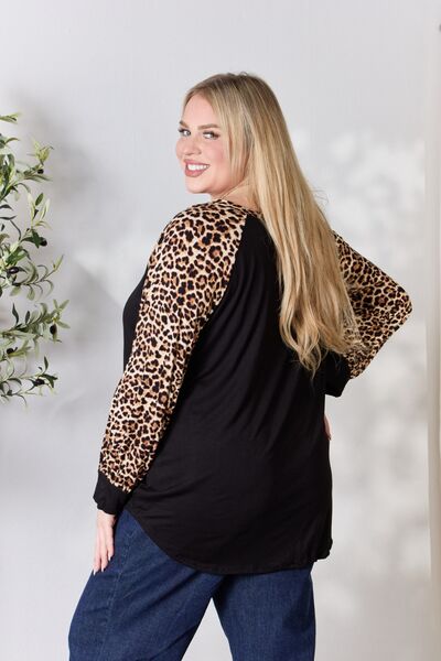 The Darla Leopard Long Sleeve T-Shirt - PEONIES & LIME