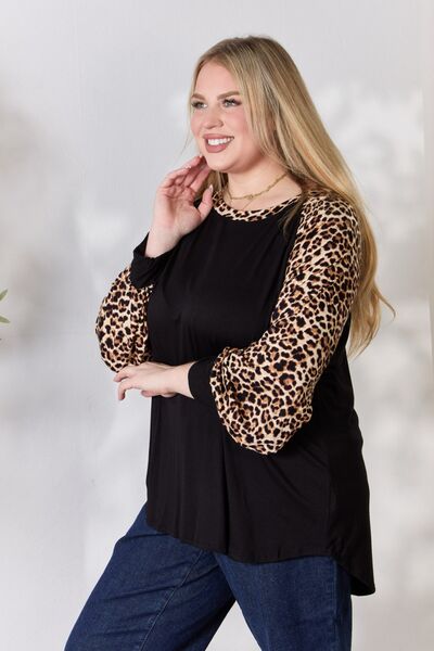 The Darla Leopard Long Sleeve T-Shirt - PEONIES & LIME