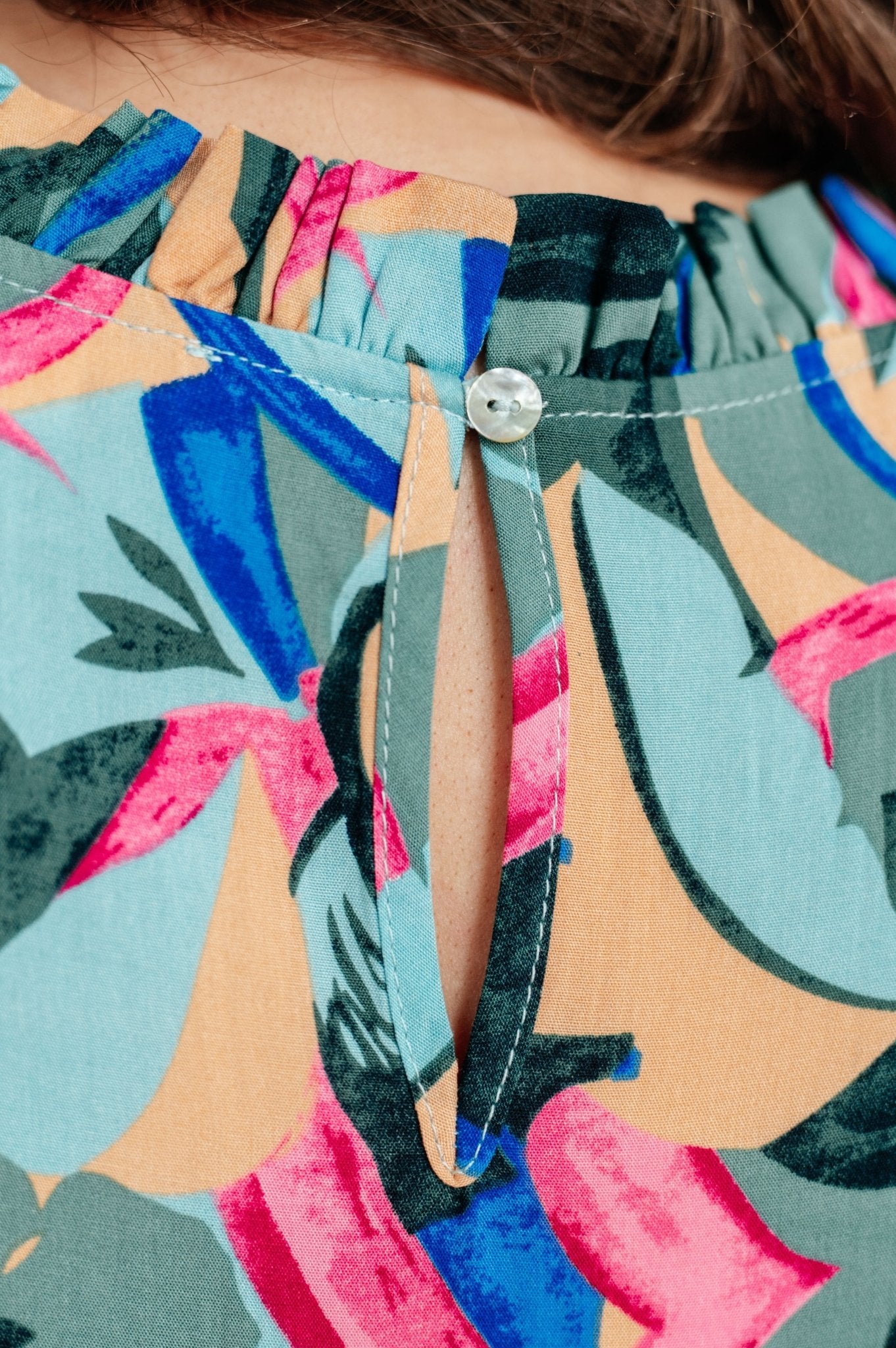 The Dhina Floral Dress - PEONIES & LIME