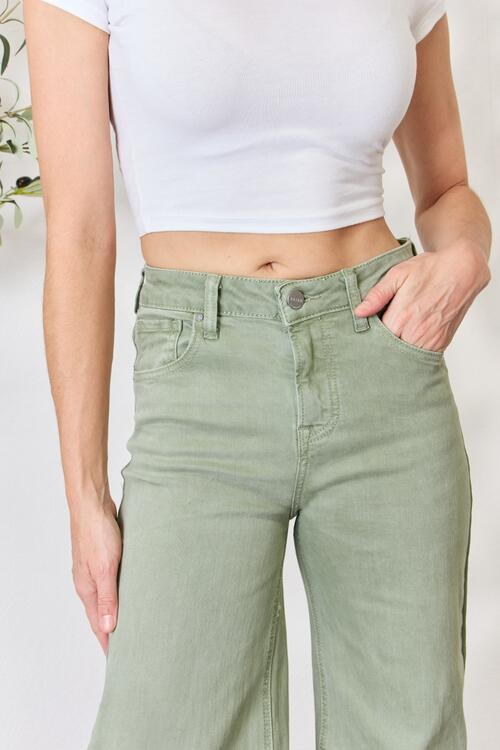 The Eden Raw Hem Wide-Leg Jeans