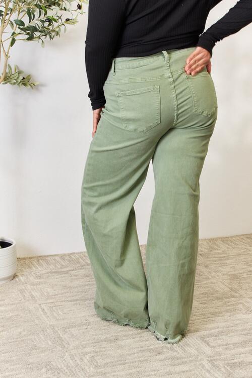 The Eden Raw Hem Wide-Leg Jeans