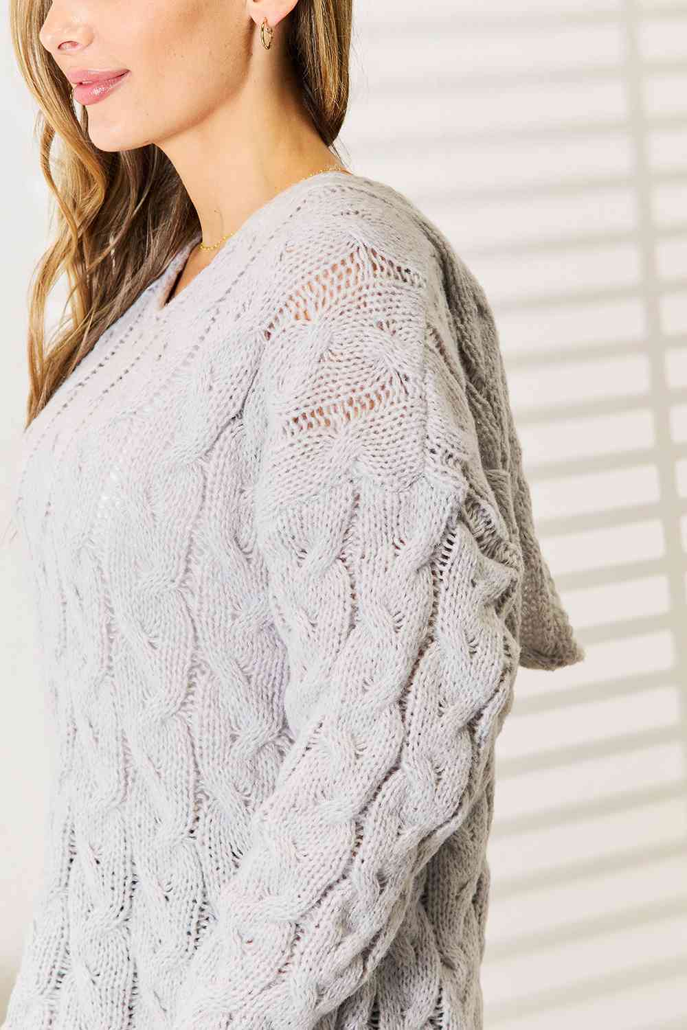 The Gracie Cable-Knit Hooded Sweater