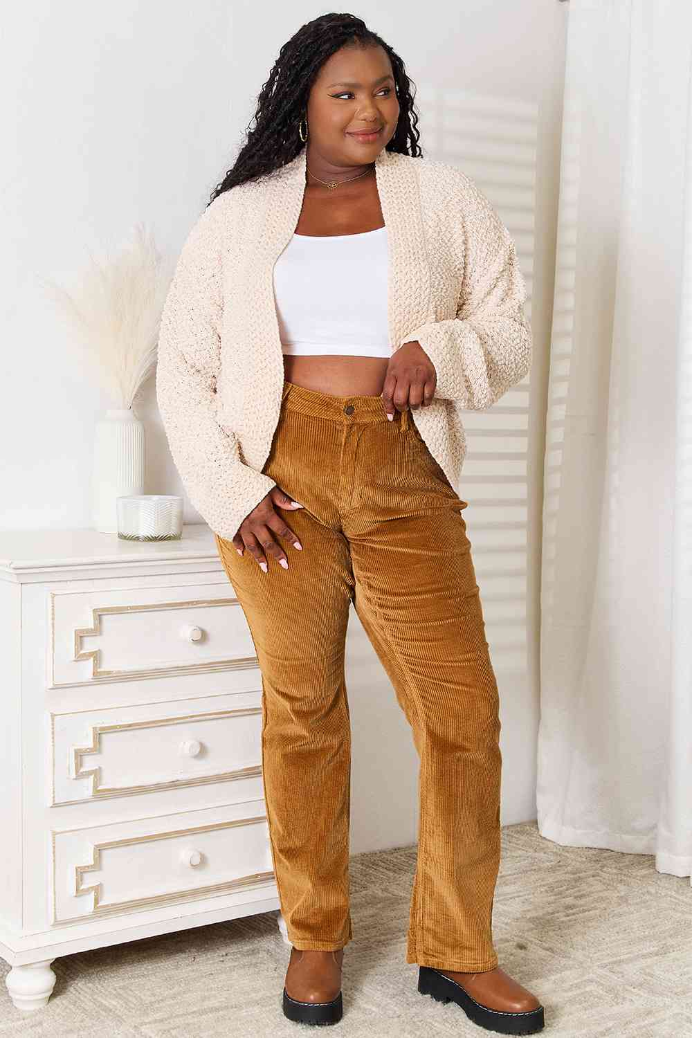 The Hadlee Open Front Long Sleeve Cardigan