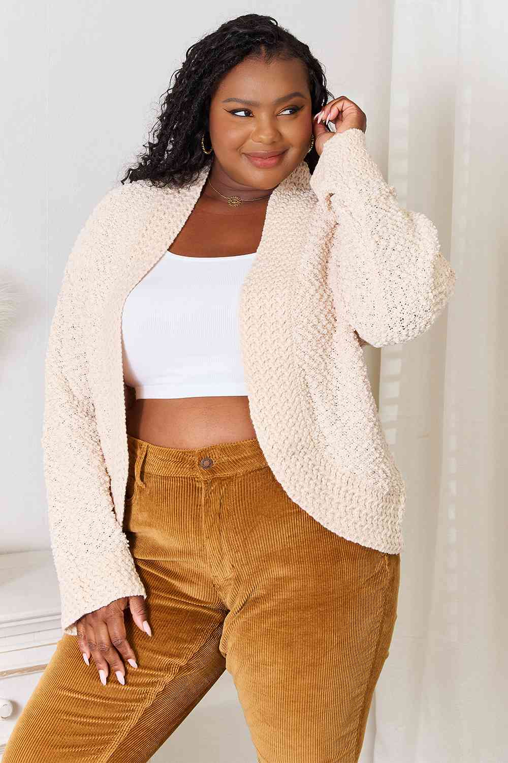 The Hadlee Open Front Long Sleeve Cardigan