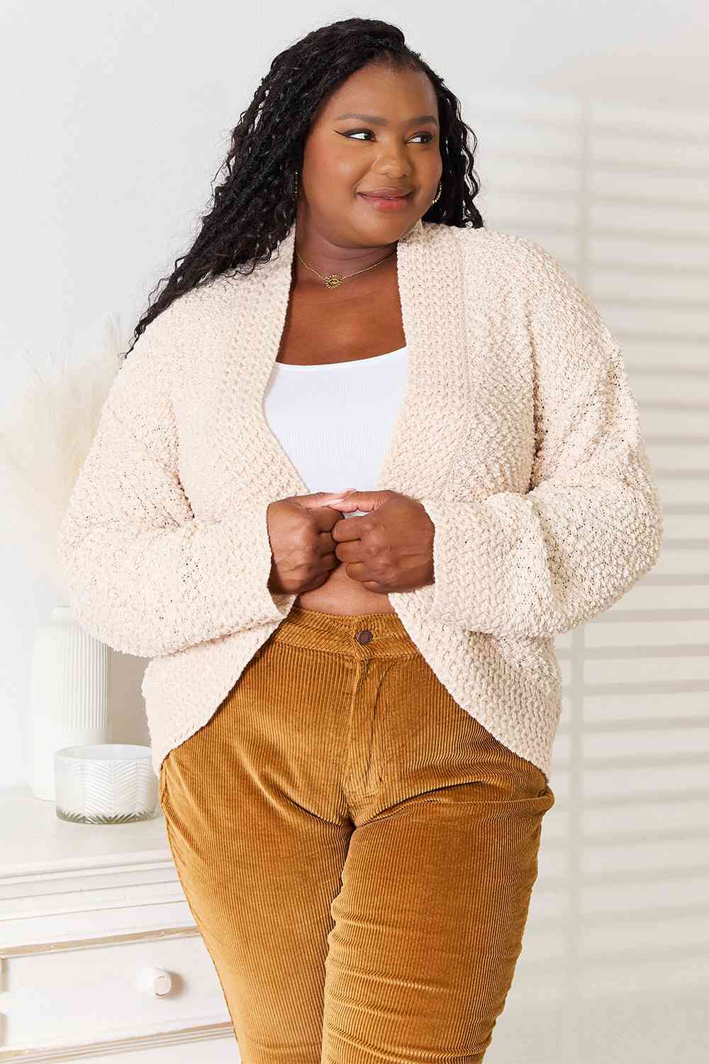 The Hadlee Open Front Long Sleeve Cardigan