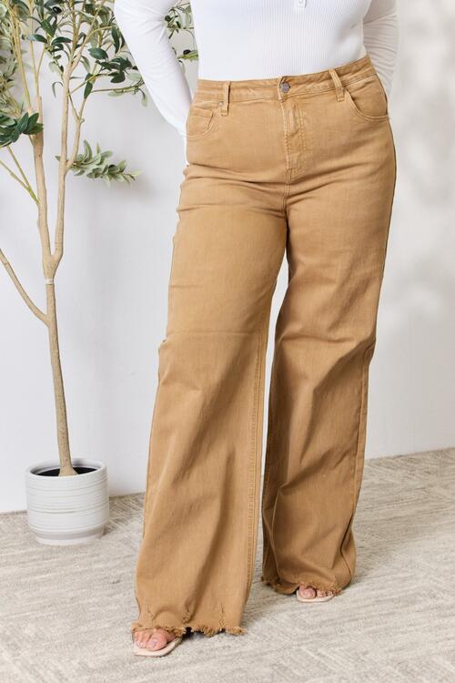 The Jameson Fringe Hem Wide Leg Jeans