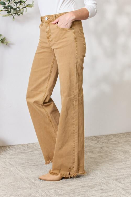 The Jameson Fringe Hem Wide Leg Jeans