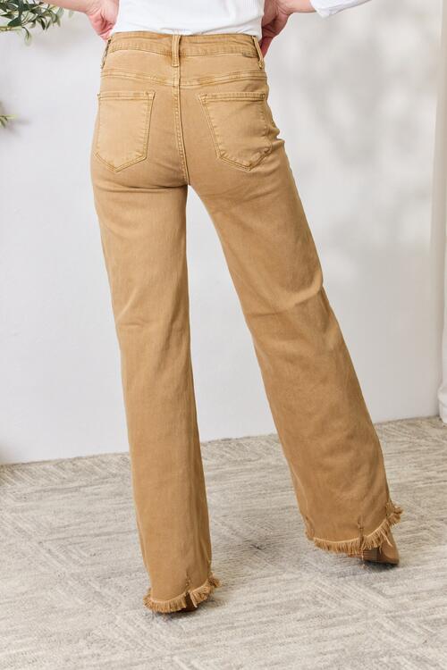 The Jameson Fringe Hem Wide Leg Jeans