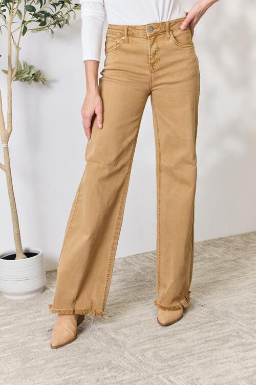 The Jameson Fringe Hem Wide Leg Jeans