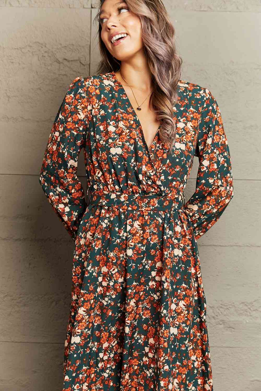 The Kariss Printed Long Sleeve Dress