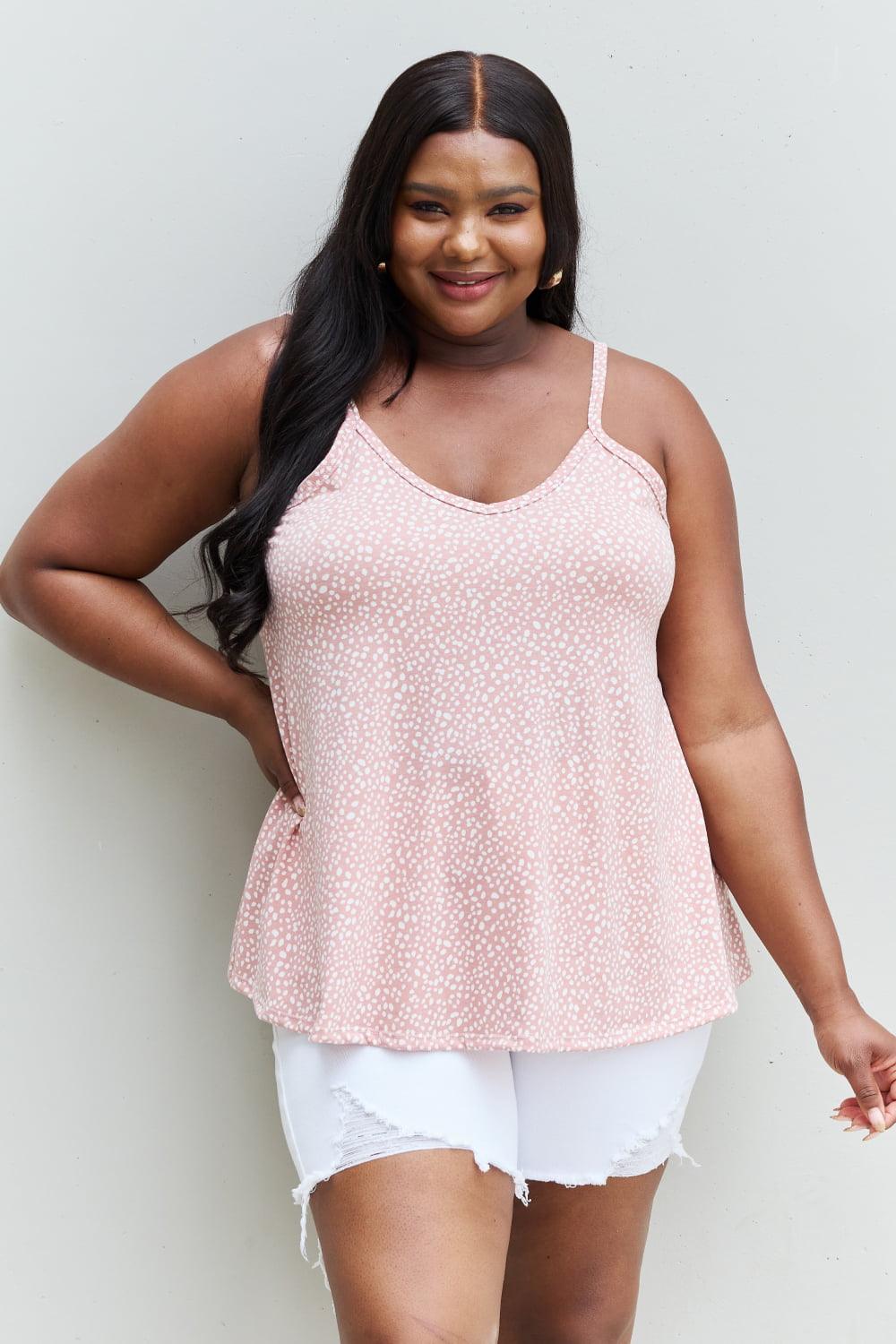HOPELY High Love Spaghetti Strap V-Neck Top - PEONIES + LIME