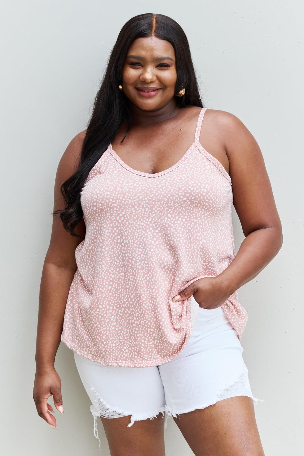 HOPELY High Love Spaghetti Strap V-Neck Top - PEONIES + LIME