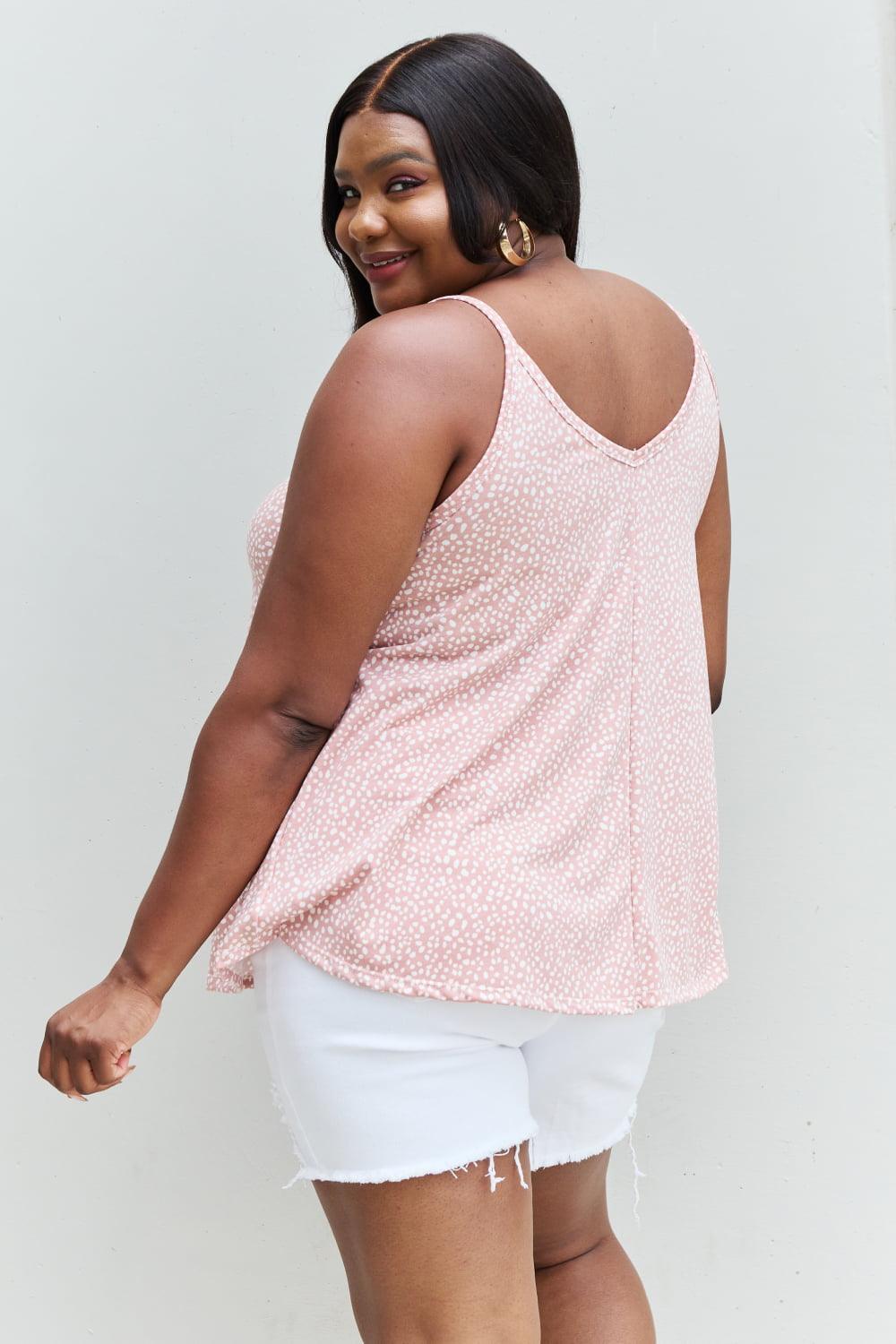 HOPELY High Love Spaghetti Strap V-Neck Top - PEONIES + LIME