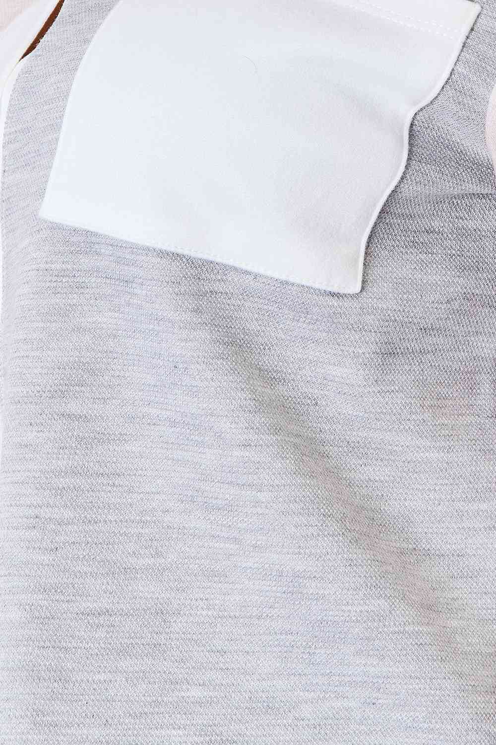 The Kelly Color Block Curved Hem Shirt