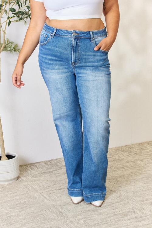 The Leah High Waist Straight Jeans