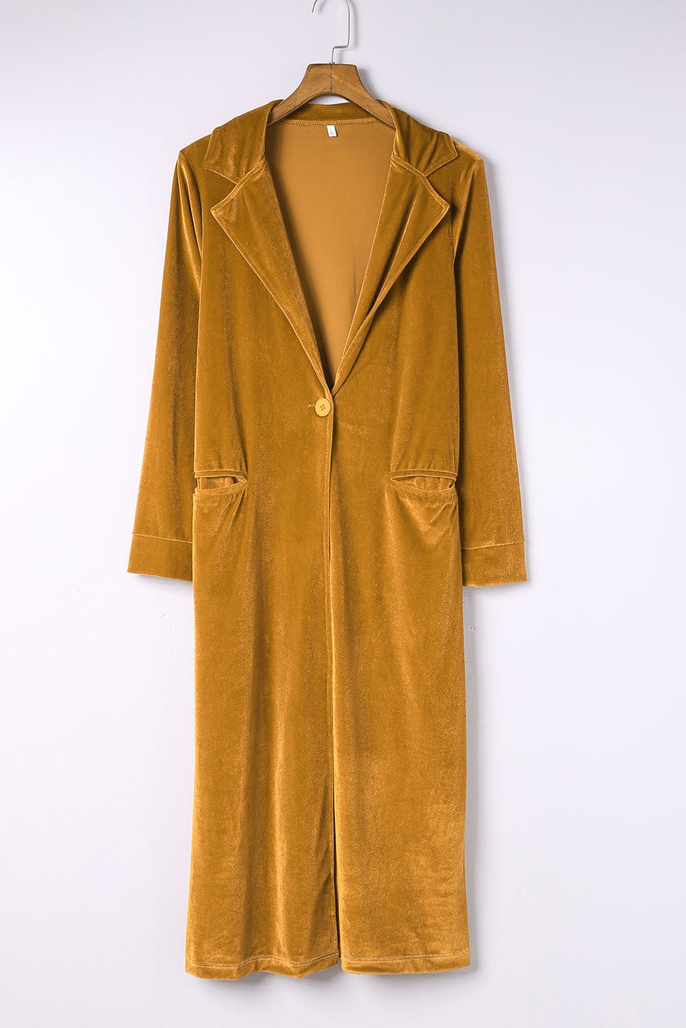 The Lisa Long Velvet Cardigan with Pockets