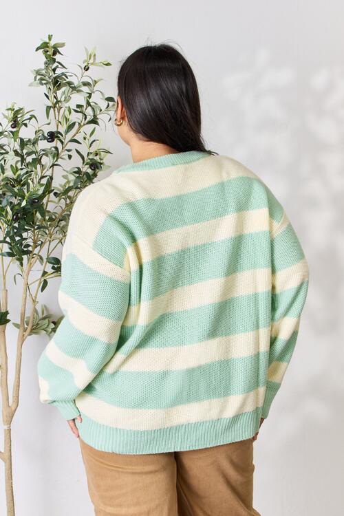 The Michelle Striped Round Neck Sweater
