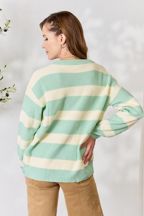 The Michelle Striped Round Neck Sweater