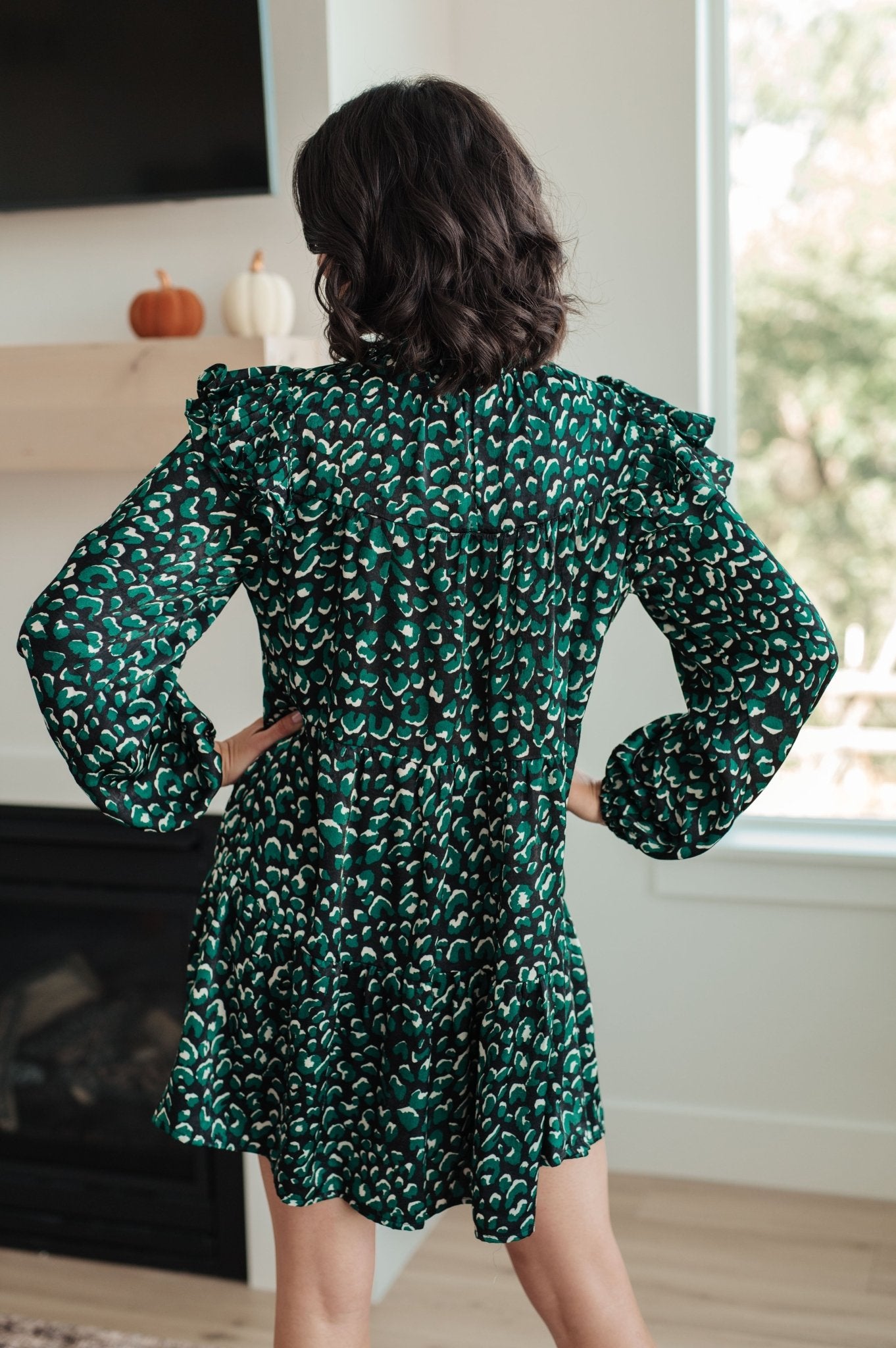 The Sabine Rain Ruffle Dress - PEONIES & LIME