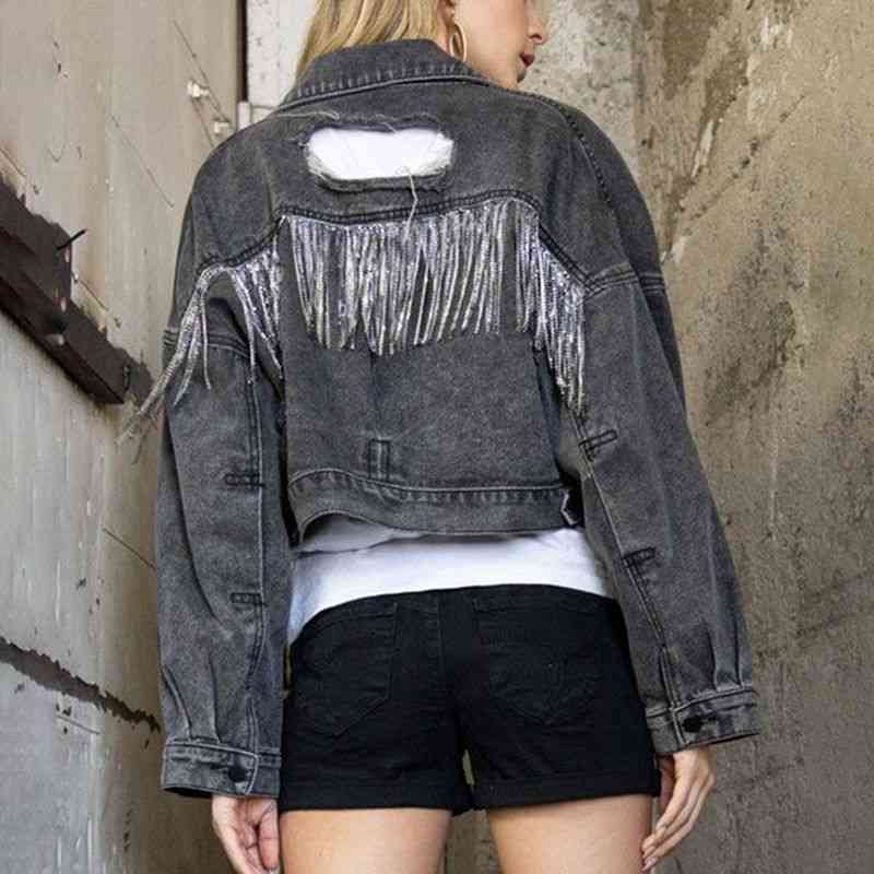 The Sadie Dropped Shoulder Denim Jacket