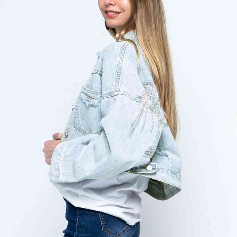 The Sadie Dropped Shoulder Denim Jacket