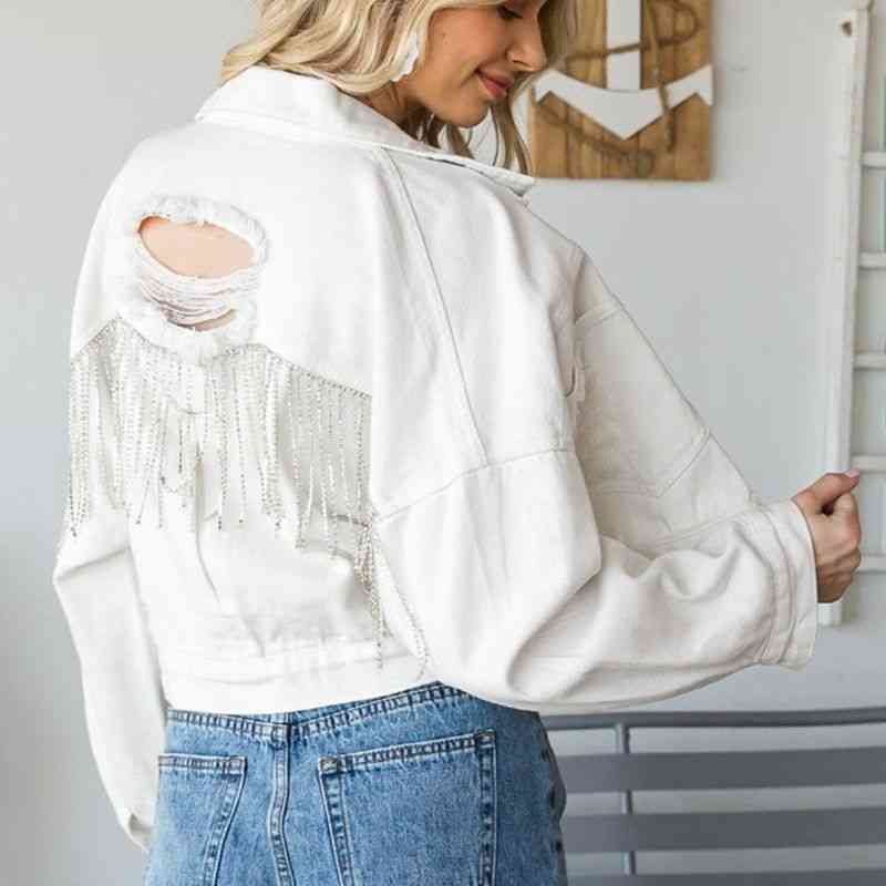The Sadie Dropped Shoulder Denim Jacket