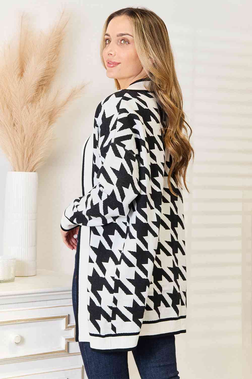 The Shalene Houndstooth Cardigan