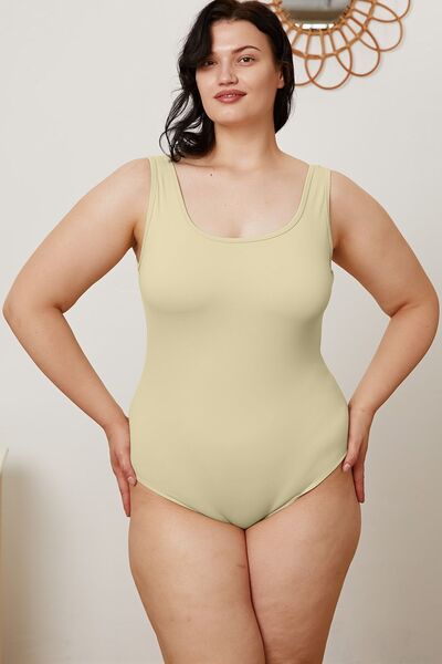 The Sherrie Square Neck Sleeveless Bodysuit - PEONIES & LIME