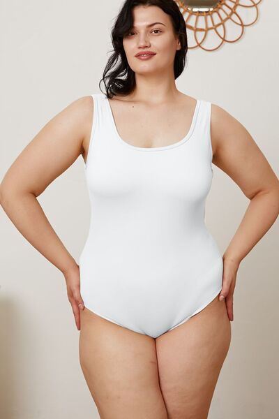 The Sherrie Square Neck Sleeveless Bodysuit - PEONIES & LIME