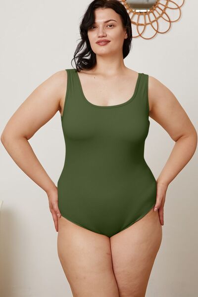 The Sherrie Square Neck Sleeveless Bodysuit - PEONIES & LIME