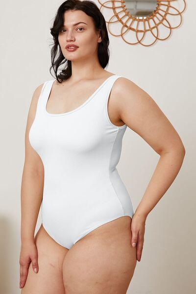 The Sherrie Square Neck Sleeveless Bodysuit - PEONIES & LIME