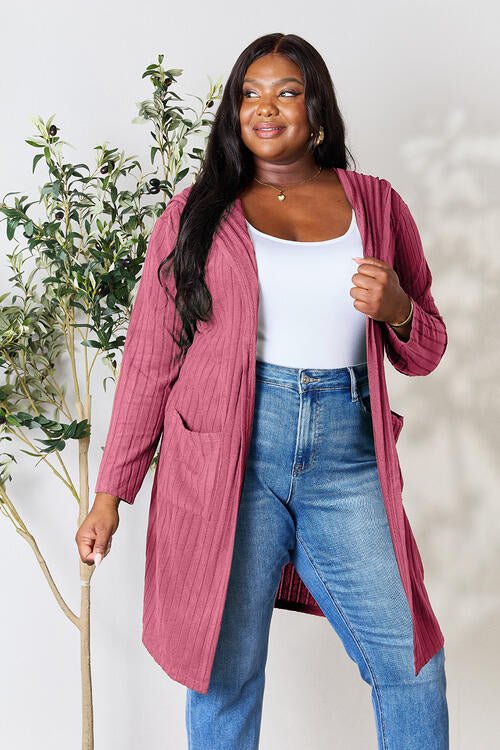 The Simone Hooded Sweater Cardigan - PEONIES & LIME